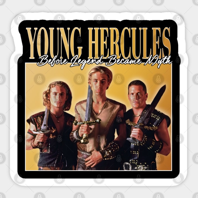 Young Hercules Retro Sticker by CharXena